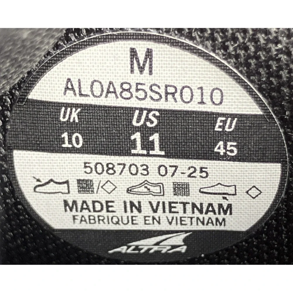 Altra FWD VIA 2 Running Shoes - Men's Size 11 'Black/White' (AL0A85SR010)